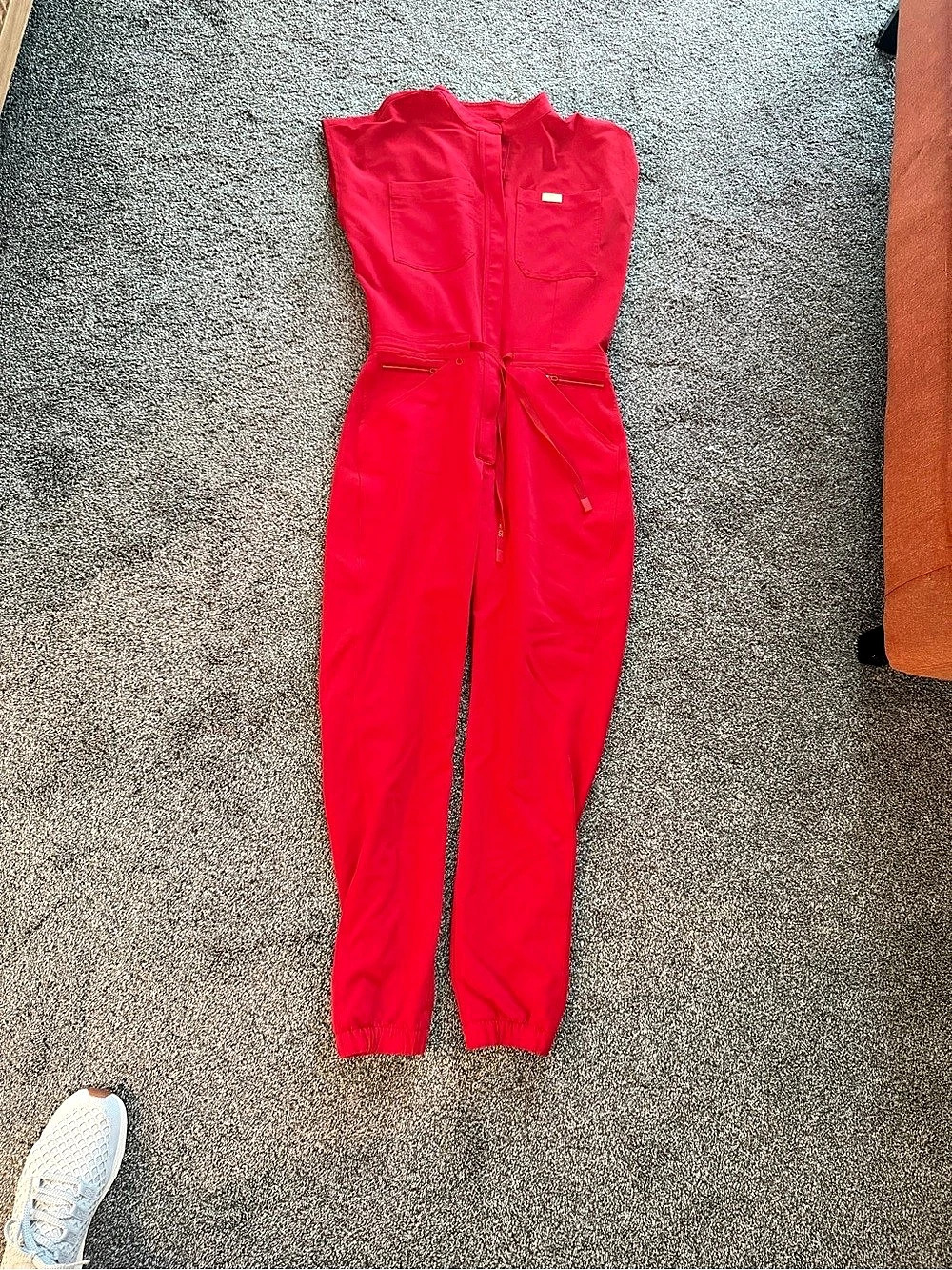 FIGS Rafaela Jogger ScrubJumpsuit pop red Utility Jumpsuit